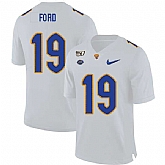 Pittsburgh Panthers 19 Dontez Ford White 150th Anniversary Patch Nike College Football Jersey Dzhi,baseball caps,new era cap wholesale,wholesale hats